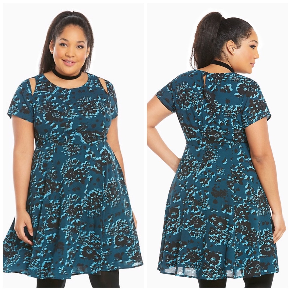 Torrid | Georgette Cutout Skater Dress